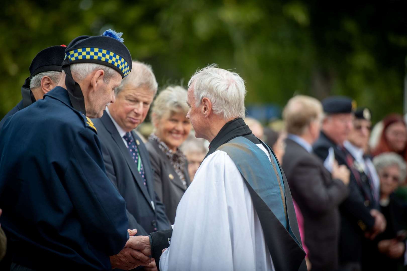 80th anniversary VJ Day memorial service at Cavell Gardens war memorial, Inverness. Picture: Callum Mackay.