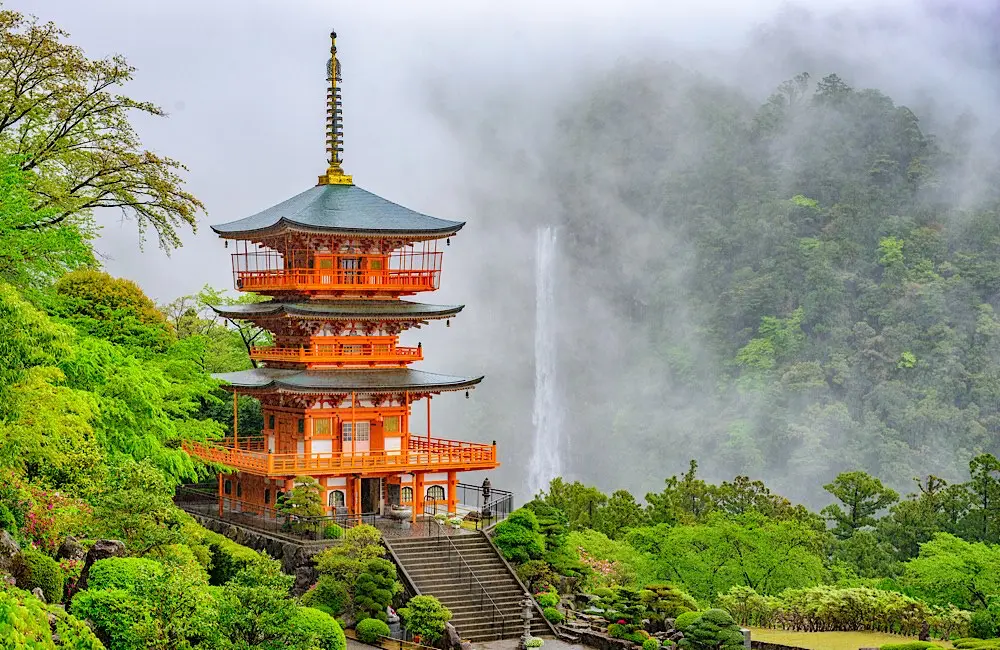 Kumano Nachi Taisha is a Shinto shrine and part of the UNESCO-designated World Heritage Sacred Sites and Pilgrimage Routes in the Kii Mountain Range of Japan. Shutterstock | Sean Pavone