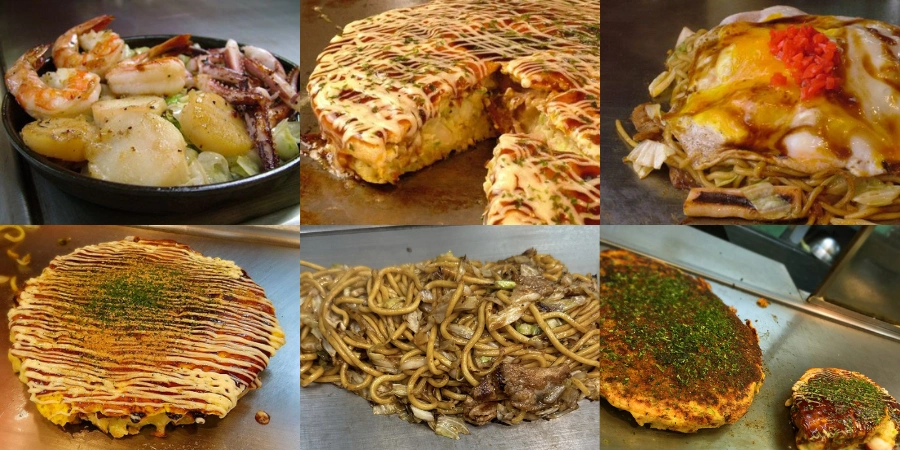 selection of okonomiyaki menu options at Okonomiyaki Sakura
