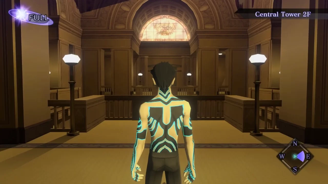 Screenshot of inside the Diet Building in Shin Megami Tensei III: Nocturne HD. 