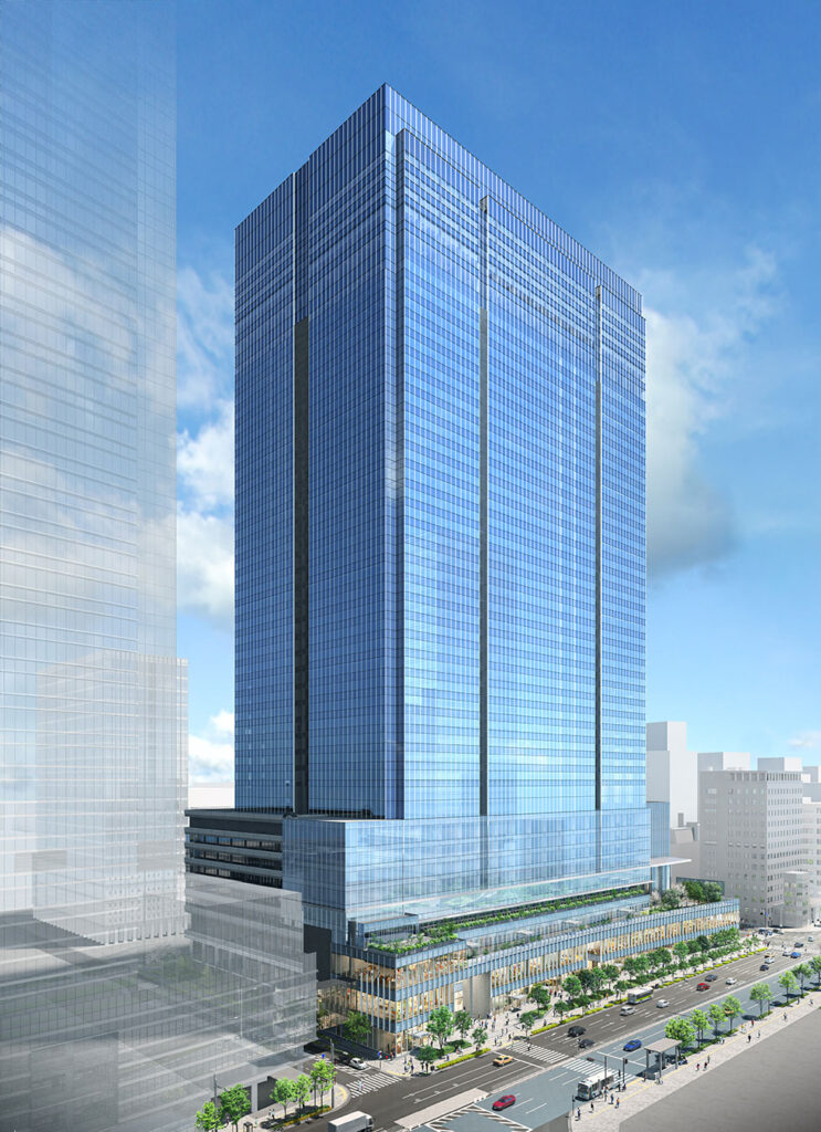 Yaesu 2-Chome Central District Category-I Urban Redevelopment Project Perspective drawing of exterior (Tokyo Station Yaesu Exit side)