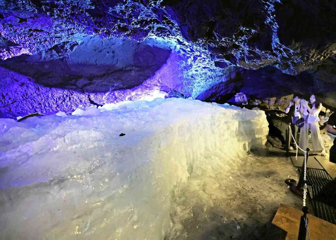 Ice Cave at Foot of Mt. Fuji Offers Place to Cool Down as Natural Refrigerator Ice Cave at Foot of Mt. Fuji Offers Place to Cool Down as Natural Refrigerator