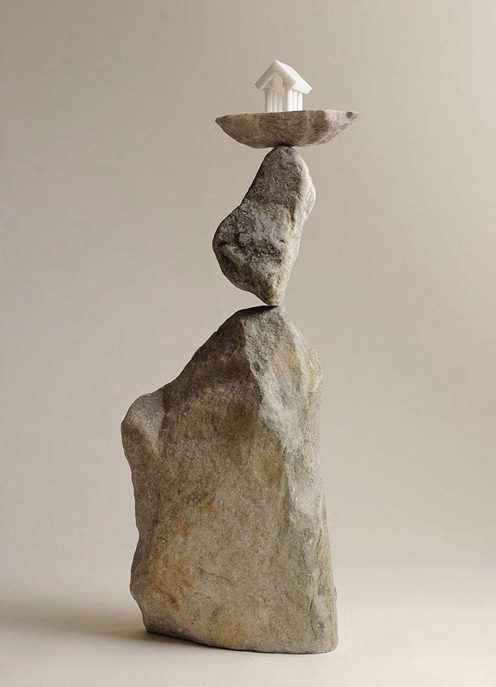Isao Sugiyama, Shrine No. 473 (2021; Carrara marble)