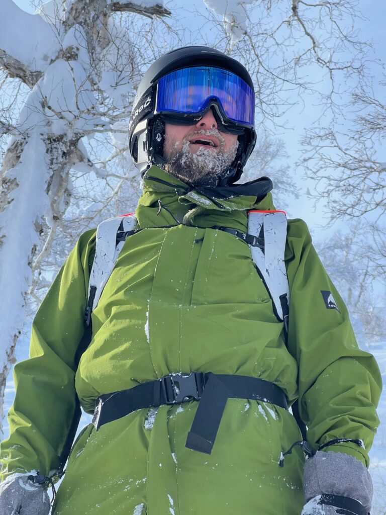 My face after the first run (I didn’t fall, that’s just blowback). Image: Robin Watts