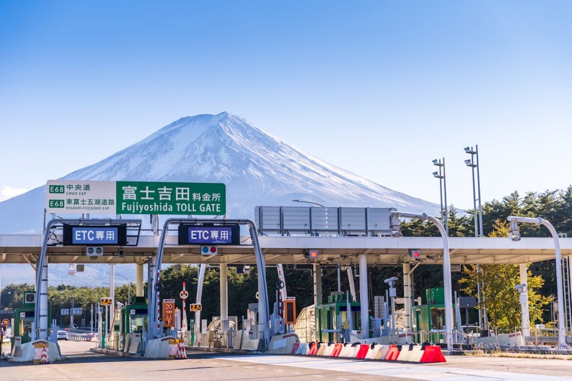 Fujiyoshida toll gate leading to Mt. Fuji