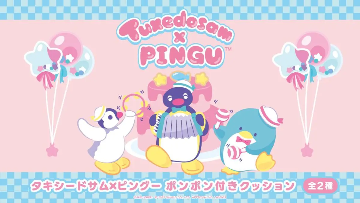 Sanrio’s Tuxedosam Paired Up With Pingu the Penguin in Japan
