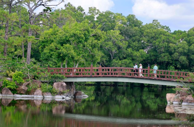 People enjoy the Morikami Museum and Japanese Gardens in Delray...