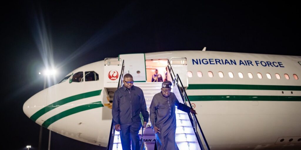 Tinubu arrives in Abuja after two-week state visits to Japan, Brazil Tinubu arrives in Abuja after two-week state visits to Japan, Brazil