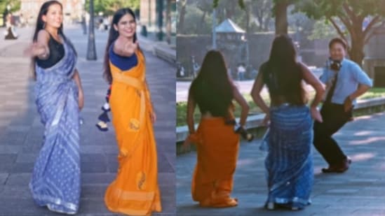 A Japanese cameraman went viral after flawlessly dancing while filming two women performing to Bollywood’s hit track Badi Mushkil.(Instagram/syuzo_film)