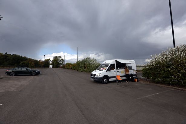 Sachi's van in the Buzz Bingo car park in Pallion