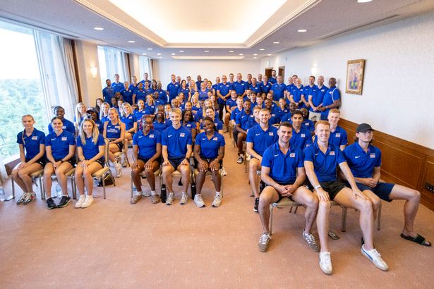Athlete and staff meeting during Novuna GB&NI Team Holding Camp in Miyazaki, Japan