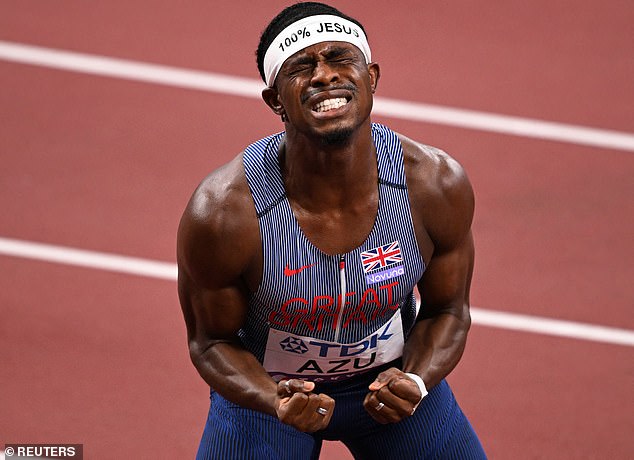 Azu wore his '100 per cent Jesus' headband in Tokyo, which breached tournament regulations