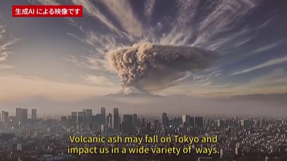 Tokyo uses AI to warn residents to prepare for the worst with simulation of Mount Fuji erupting