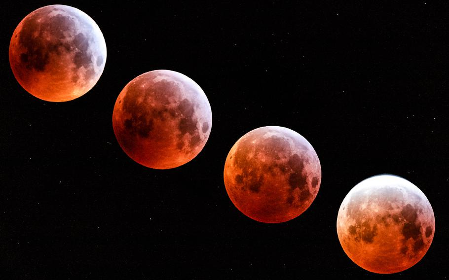 Four bloodmoon in the sky.