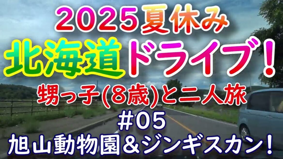2025夏休み北海道ドライブ！甥っ子(8歳)と二人旅！#05 旭山動物園＆ジンギスカン！