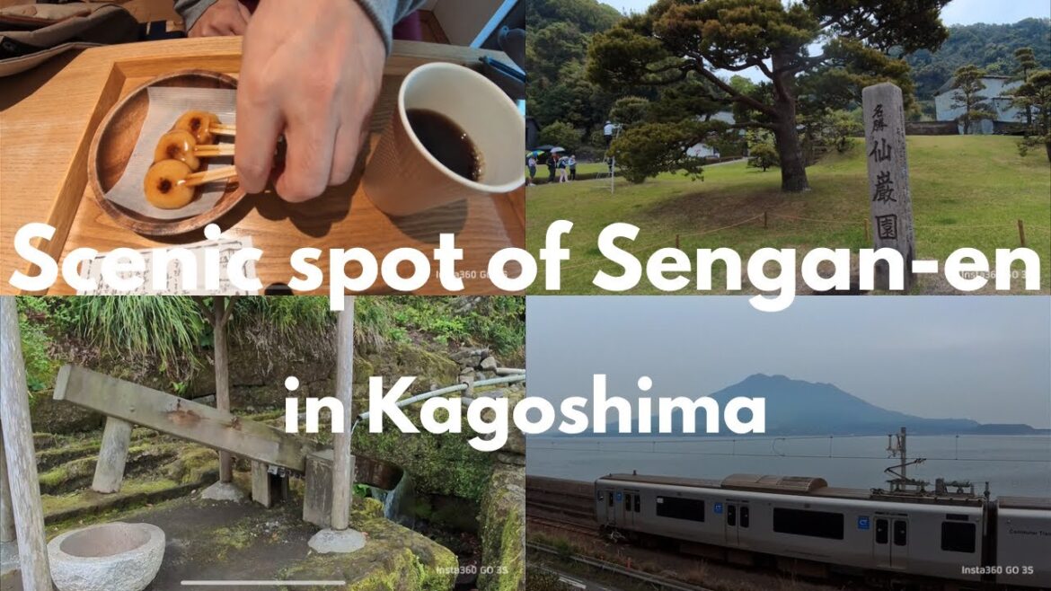 View of Sakurajima from the scenic spot of Sengen-en Garden: Part 1 View of Sakurajima from the scenic spot of Sengen-en Garden: Part 1