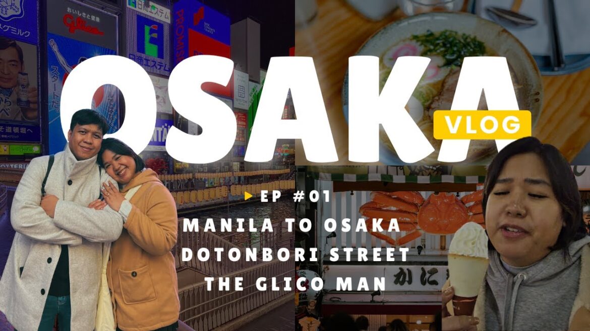 Anamaezing Life | Osaka Winter Vlog Day 1 ❄️ Manila to Kansai, Dotonbori, Glico Man, Ramen & Cremia