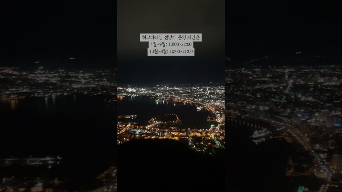 하코다테산 전망대에서 세계 3대 야경 직관 영상