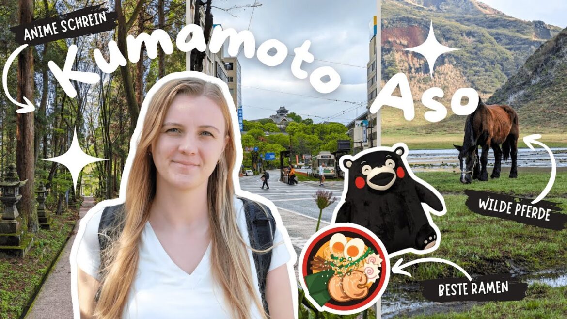 Kumamoto & Aso: beste Ramen und Wildpferde im Vulkankrater┃Kyushu Radtour Teil 3! 🐻🍜