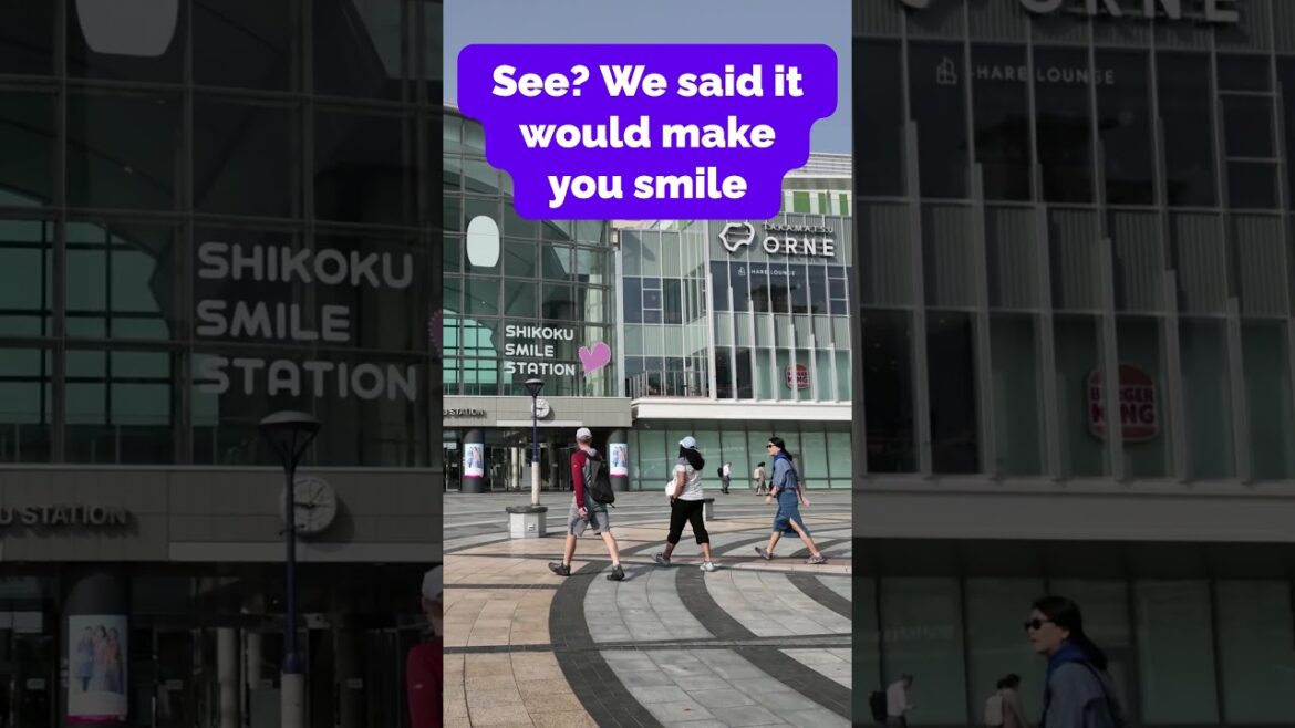 Takamatsu Station should give you a smile! #japan #travel #train