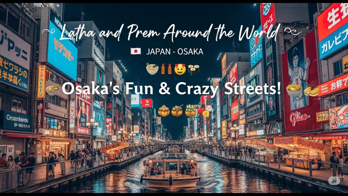 ✨ Dotonbori Street Food & Crazy Signboards | Osaka Japan Food Tour 🍢🇯🇵
