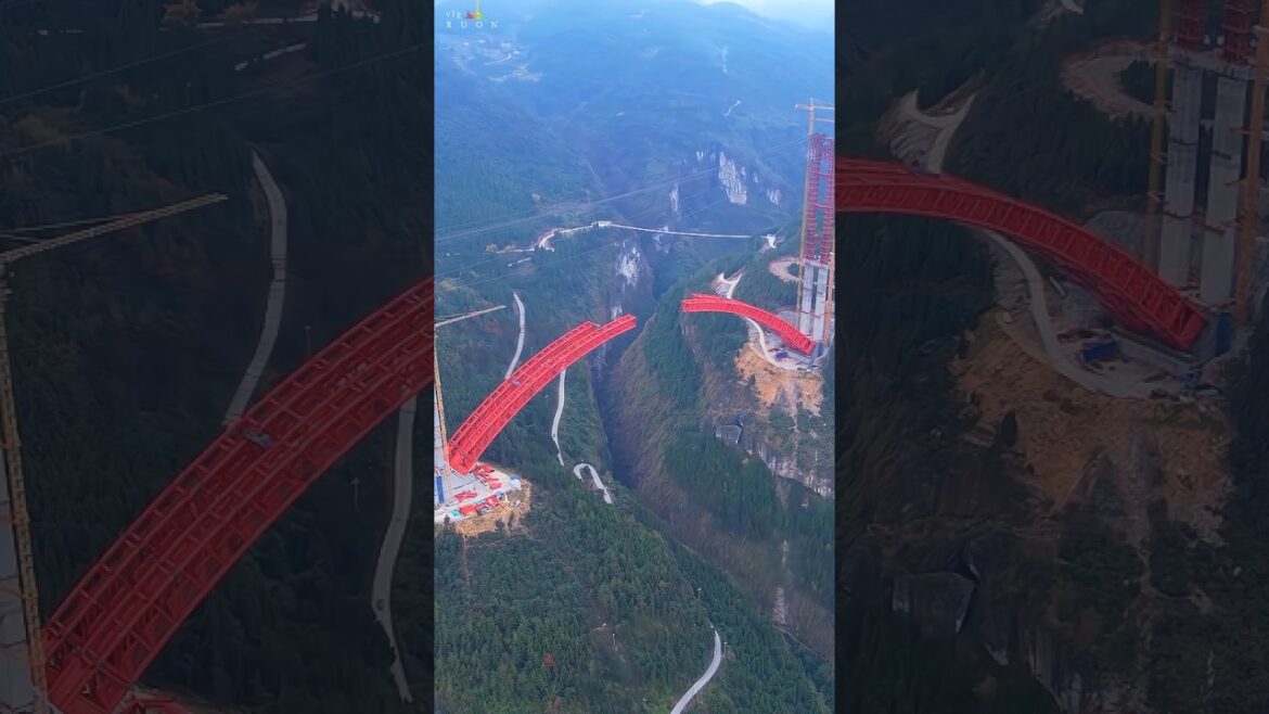 WORLD’S LARGEST STEEL TUBE CONCRETE ARCH BRIDGE || SHUANGBAO BRIDGE#bridge #expressway #construction WORLD'S LARGEST STEEL TUBE CONCRETE ARCH BRIDGE || SHUANGBAO BRIDGE#bridge #expressway #construction