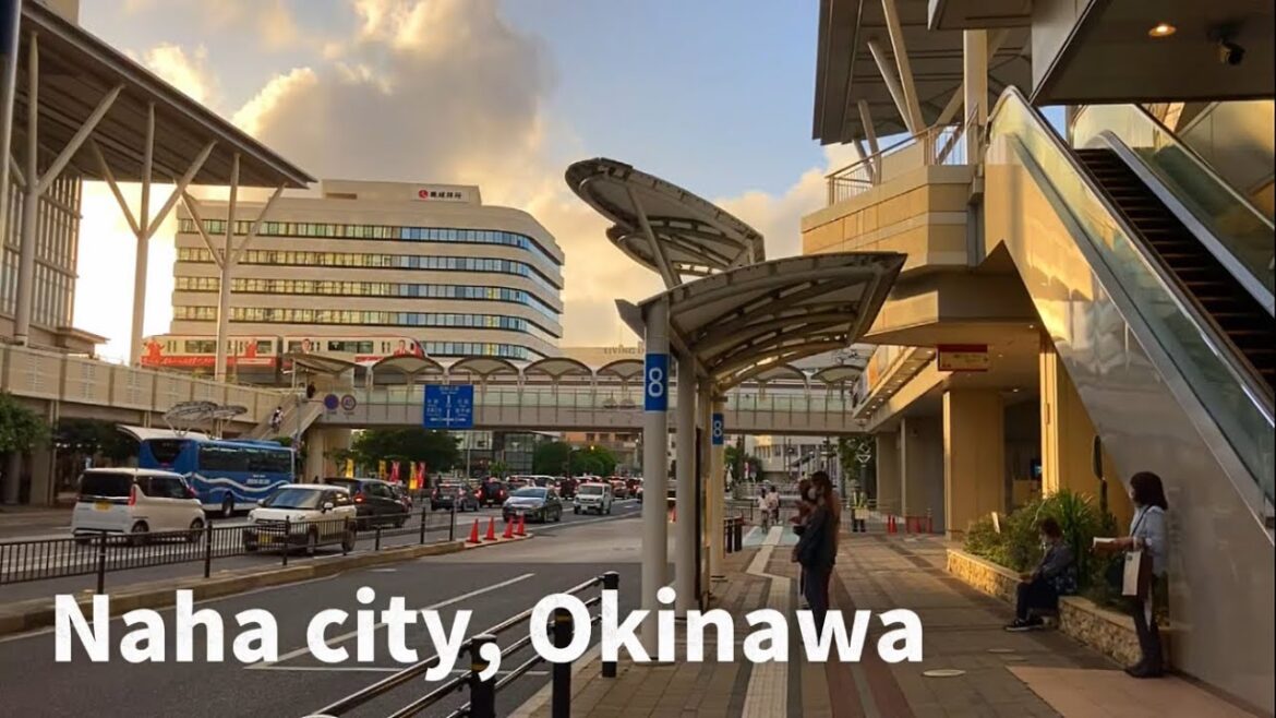 Walking Okinawa around Asahibashi Station in Naha, the urban center. Japan Walking Okinawa around Asahibashi Station in Naha, the urban center. Japan