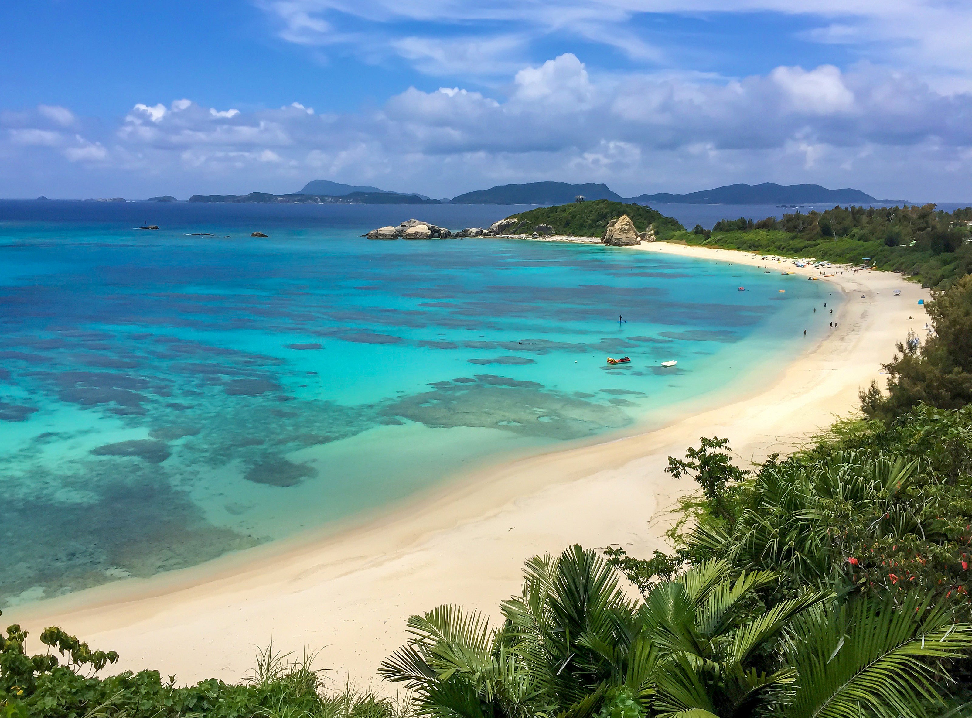The Kerama Islands are found in Keramashoto National Park, southwest of Okinawa, Japan, and are a famously good spot for diving