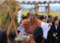 A Sanjo kagura performance is seen during the 