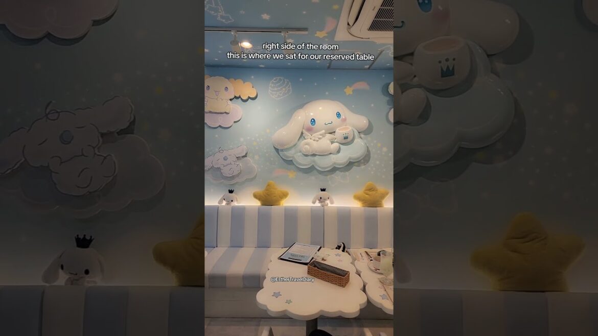 Tour of Special Reserved Room inside Cinnamoroll Cafe Osaka Japan #cinnamoroll #sanrio #japantravel