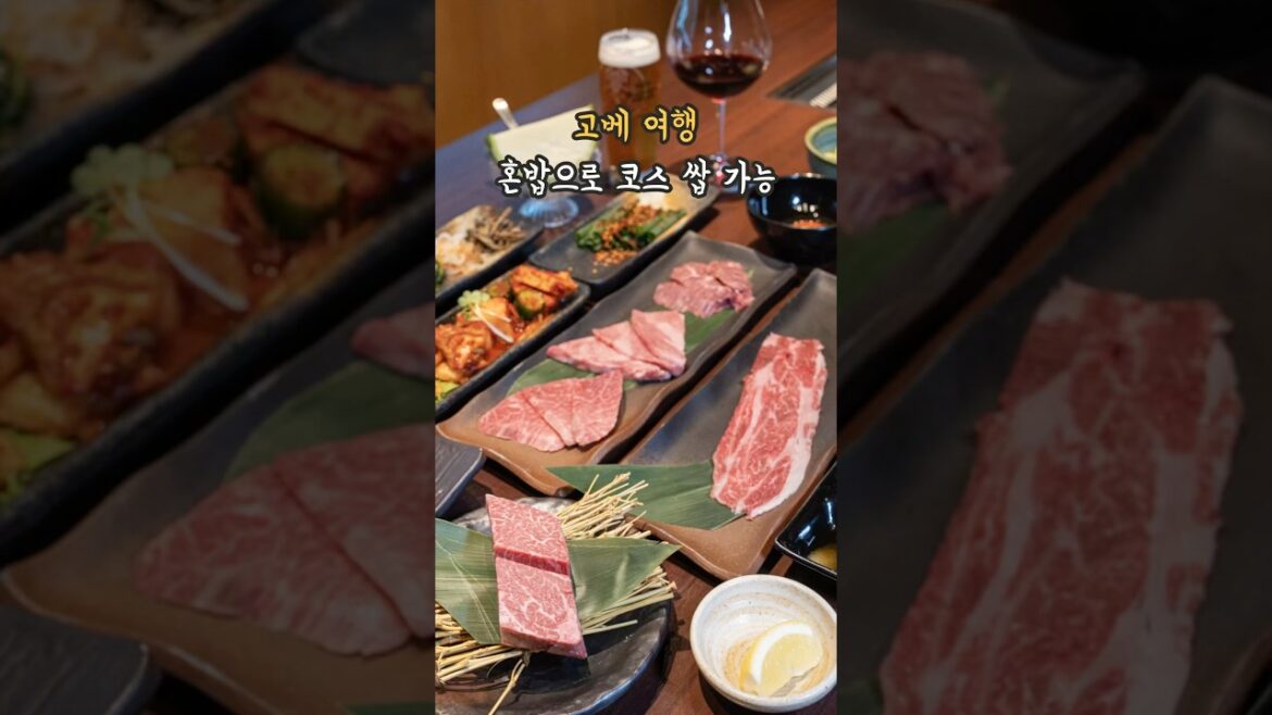 혼밥도 가능한 일본 3대 와규인 고베규 코스