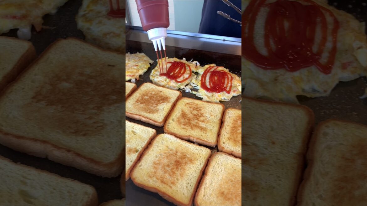 Korean Street Egg Toast | Authentic Korean Street Food #shortsvideo Korean Street Egg Toast | Authentic Korean Street Food #shortsvideo