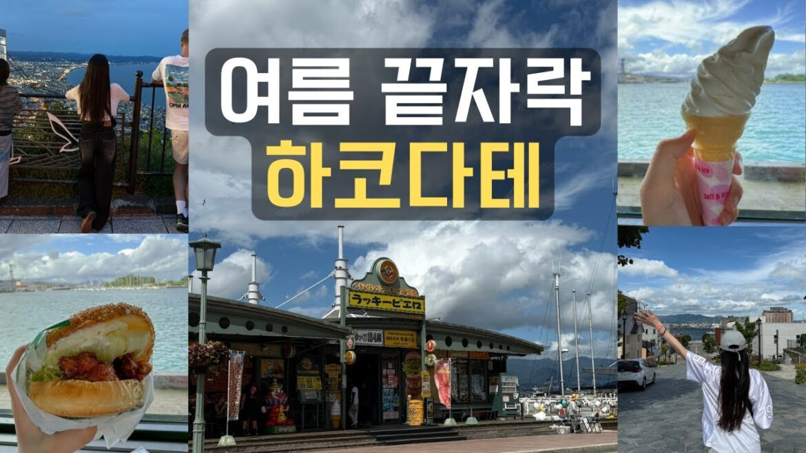🇯🇵하코다테 Vlog #2 | 영상으로 보는 일본의 여름 | 아카렌가창고, 럭키삐에로 햄버거, 하코다테산 로프웨이 야경 ⭐️