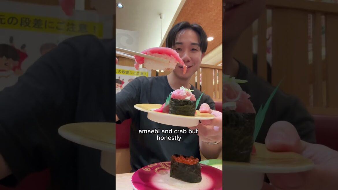 the BEST conveyer belt sushi in Japan #sushi #japantrip #shorts