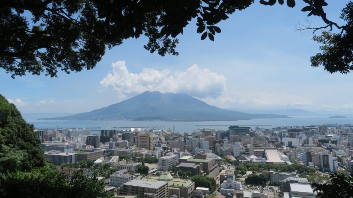 Japanese Summer with Cicadas and Sakurajima