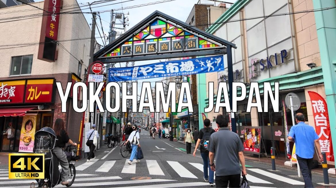 YOKOHAMA JAPAN 4K WALKING TOUR - Rokkakubashi Local Alleys & Markets | [4K HDR]