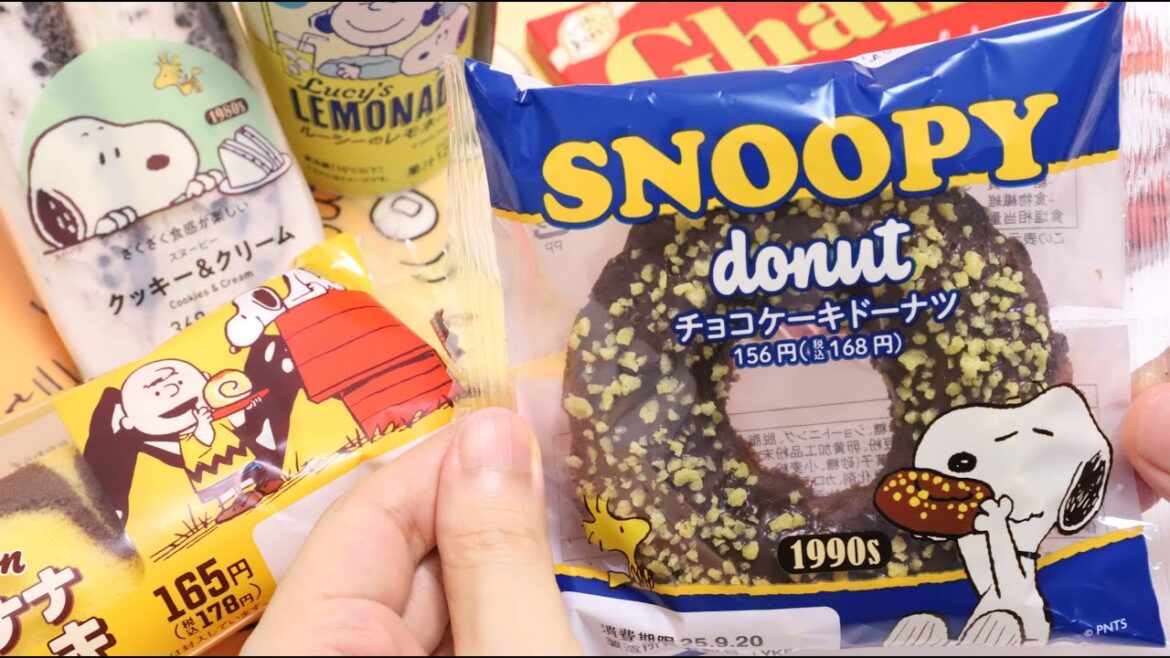 Peanuts Snoopy Foods and Freebie File Folder Convenience Store Familymart