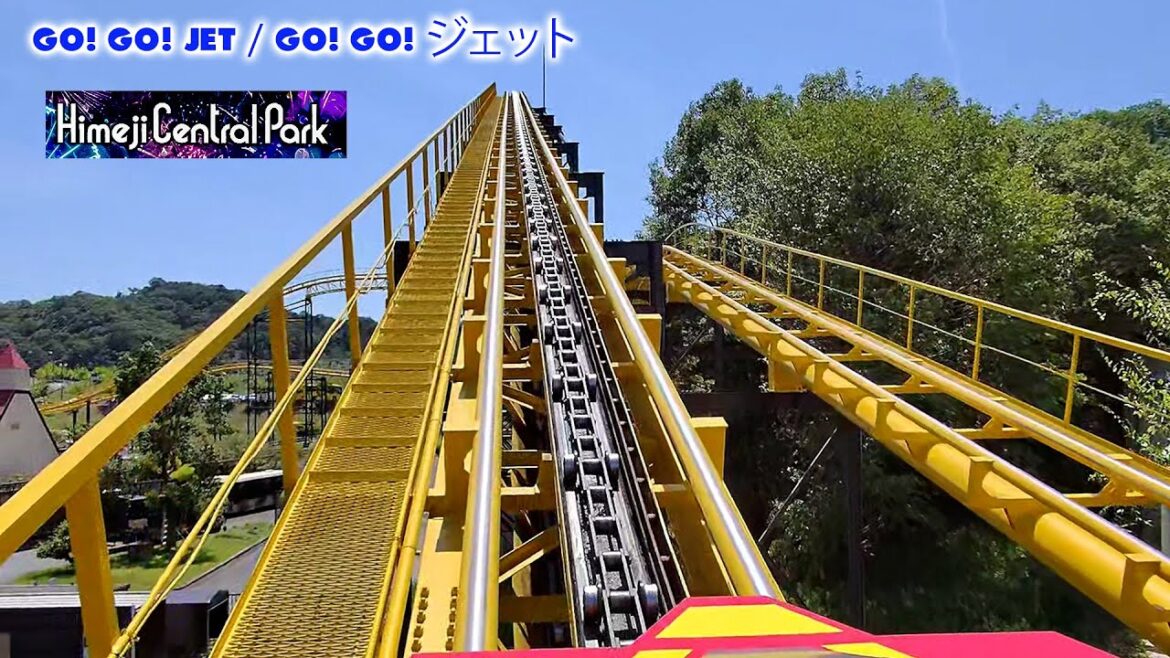 2025 Go! Go! Jet Roller Coaster On Ride Front Seat POV Himeji Central Park