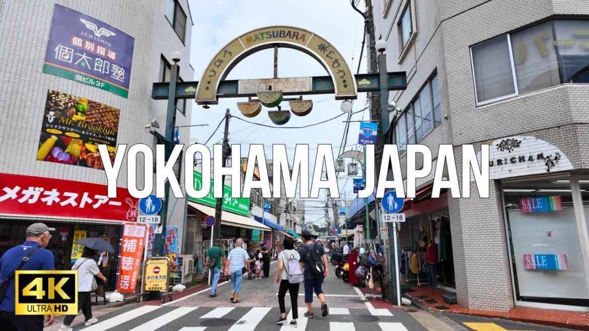 YOKOHAMA JAPAN 4K WALKING TOUR - Kofukuji Matsubara Local Market & Sengen Shrine [4K HDR]