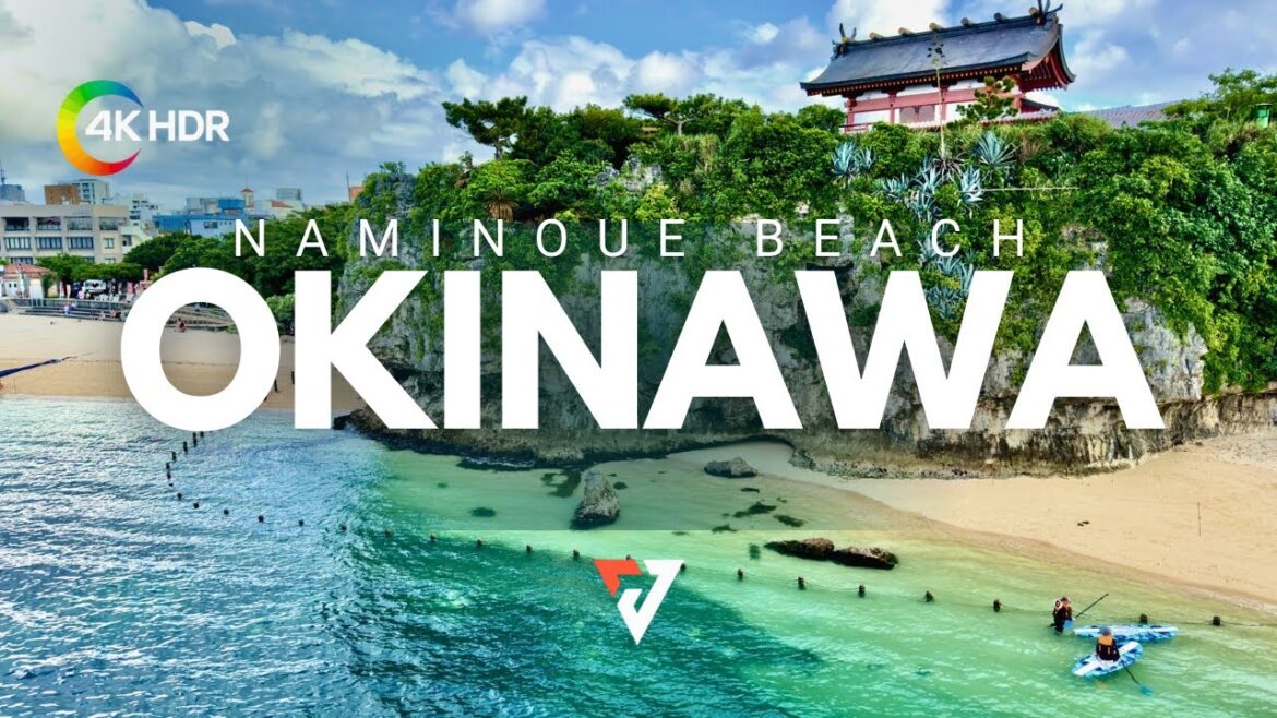 [ 沖縄旅行 ] Did you know Naha has a beach in the city center? Naminoue Beach Okinawa 【4K HDR】
