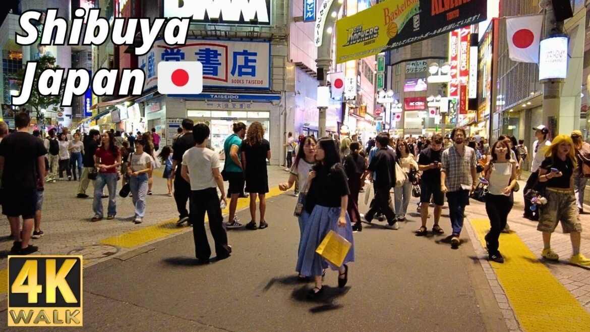 4K Walk Shibuya Tokyo Japan 🇯🇵 Explore the Nightlife of Shibuya