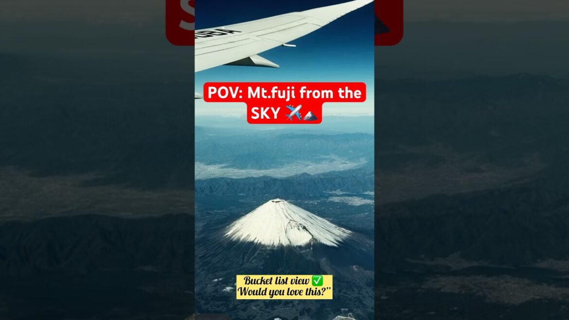 Spotting Mount Fuji from the sky 🗻✨ The most magical welcome to Japan 🇯🇵💙 #TravelGoals