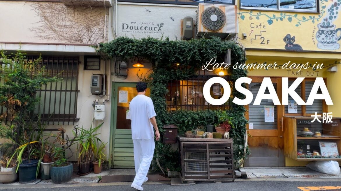 Late Summer days in Osaka 🌿🇯🇵| Hidden Japanese Garden & Nakazakicho Café Gems | Japan travel vlog