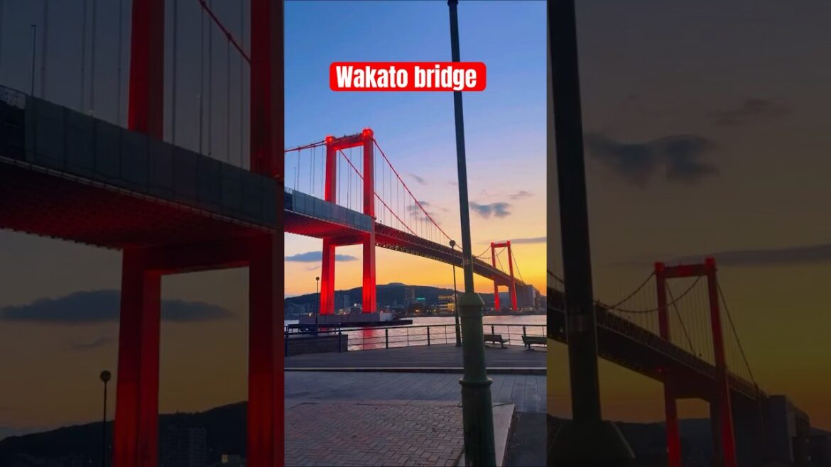 Wakato bridge in Kitakyushu (Fukuoka)