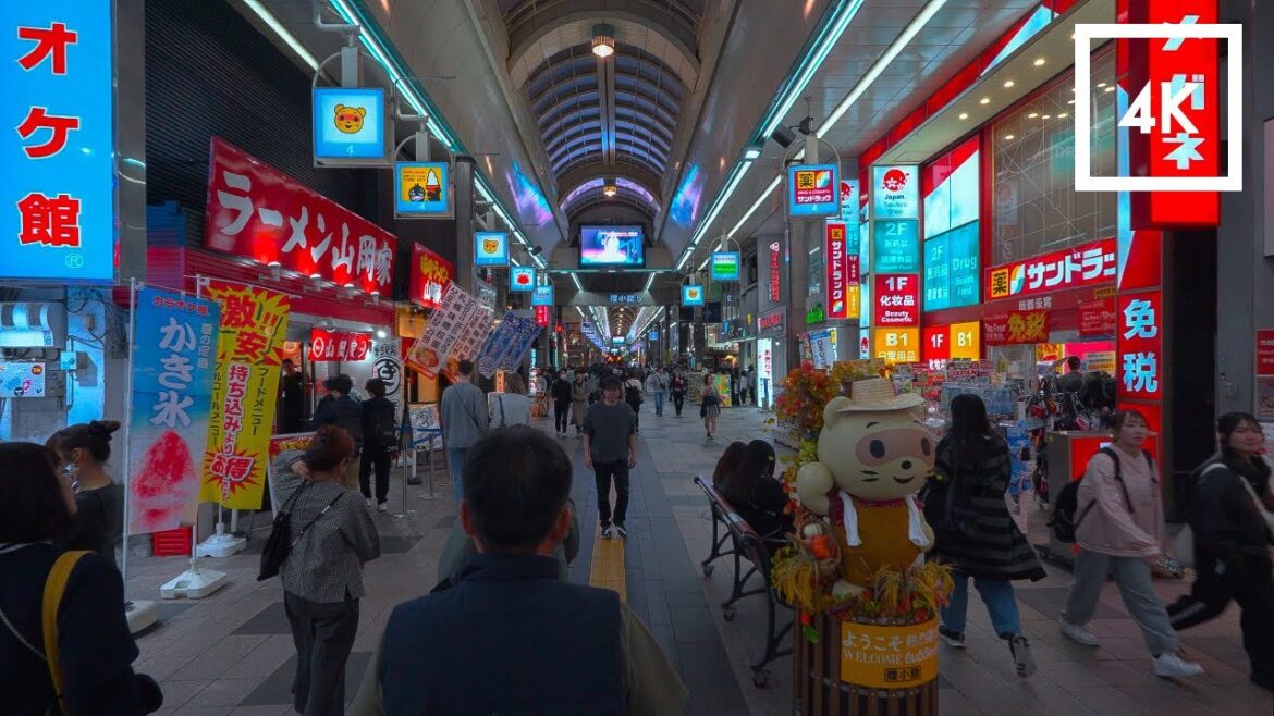 Hokkaido - Autumn Walking Tour of Susukino, Sapporo | 4K HDR