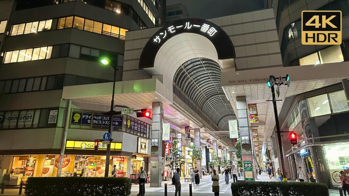[Sendai, Japan] Shotengai Night Walk – Hapina Nakakecho to Ichibancho Arcade [4K HDR]