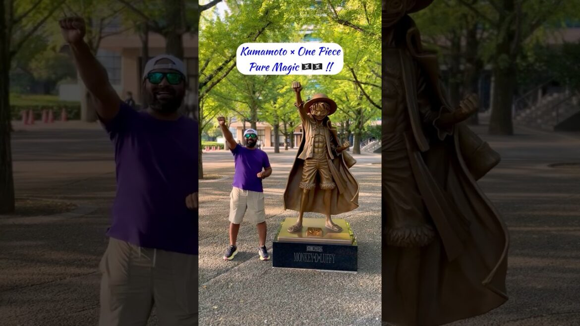 Kumamoto × One Piece 😍#japan #onepiece #luffy #zoro #chopper #franky #kumamoto #japan #japantravel