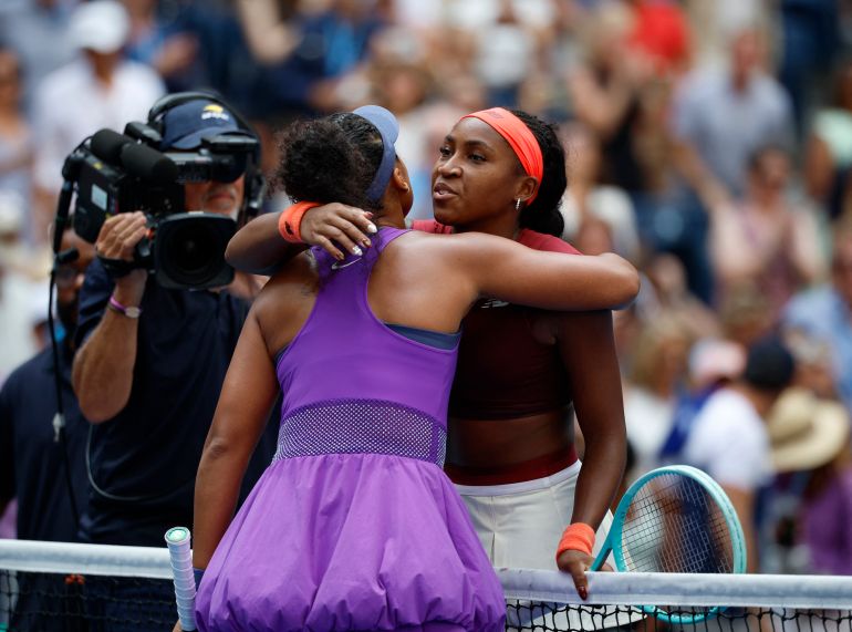 Osaka and Gauff react.