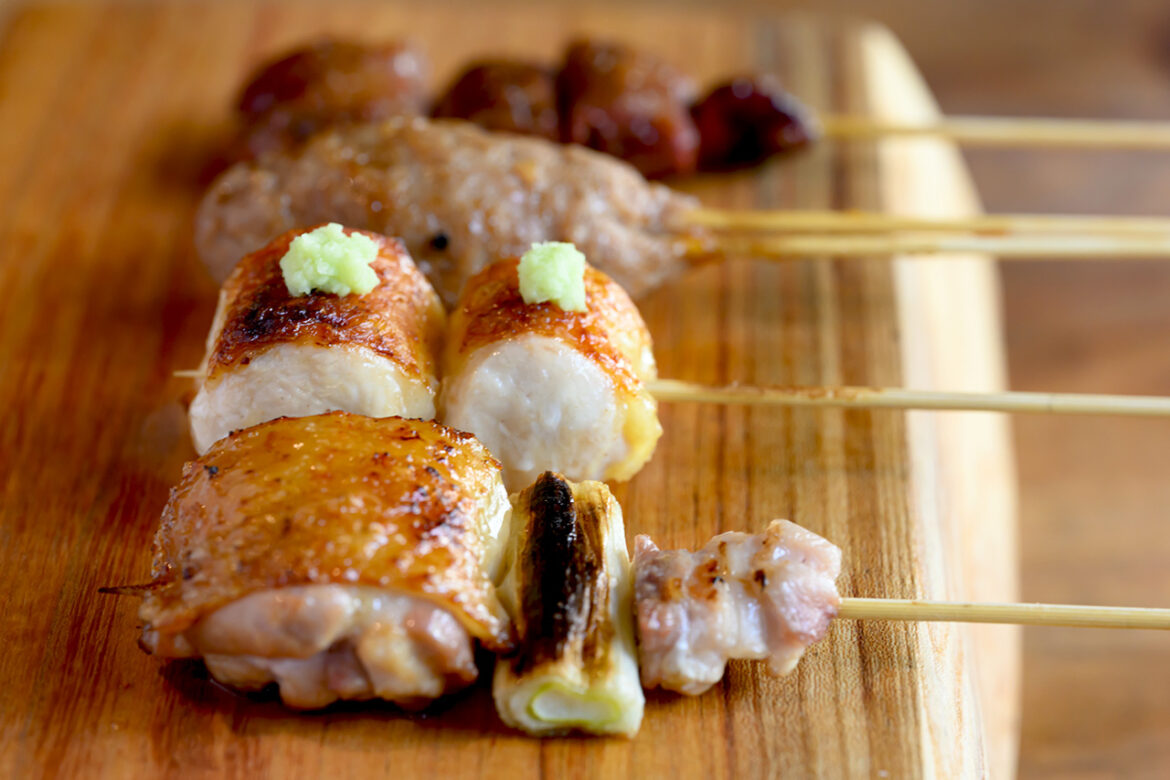 Taste all the Hinai Jidori chicken at Tori Sho Sai, a yakitori restaurant near Nijo Castle. Taste all the Hinai Jidori chicken at Tori Sho Sai, a yakitori restaurant near Nijo Castle.