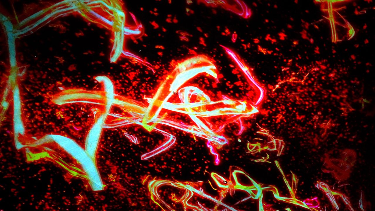 “The Eternal Universe of Words,” where calligraphy and sound resonate in an infinite expanse. (© Nippon.com)